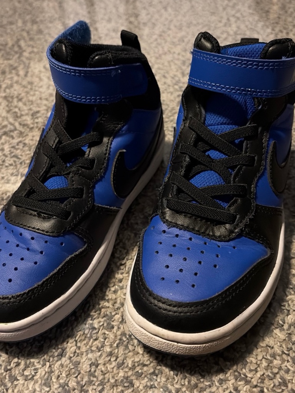 Nike Kids High-Top Sneakers in Black and Blue size 12c